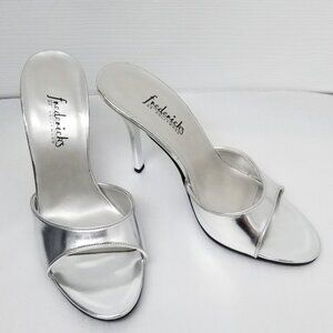 Fredericks of Hollywood silver high heels